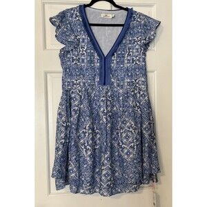 Vineyard Vines Blue and White Patterned Dress